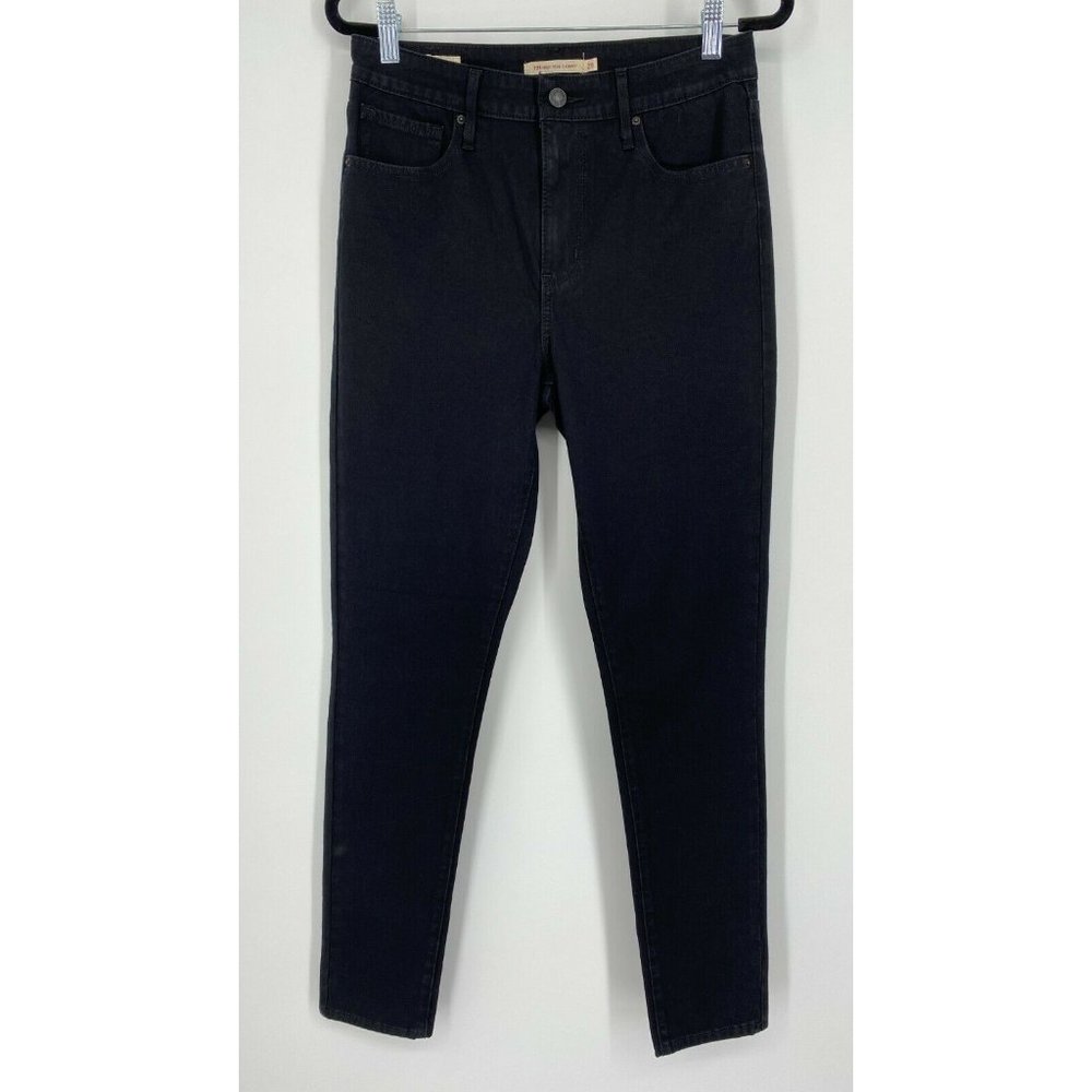 Levi's 721 High Rise Skinny Jeans Women's Size 29 Stretch Denim Dark Wash Black